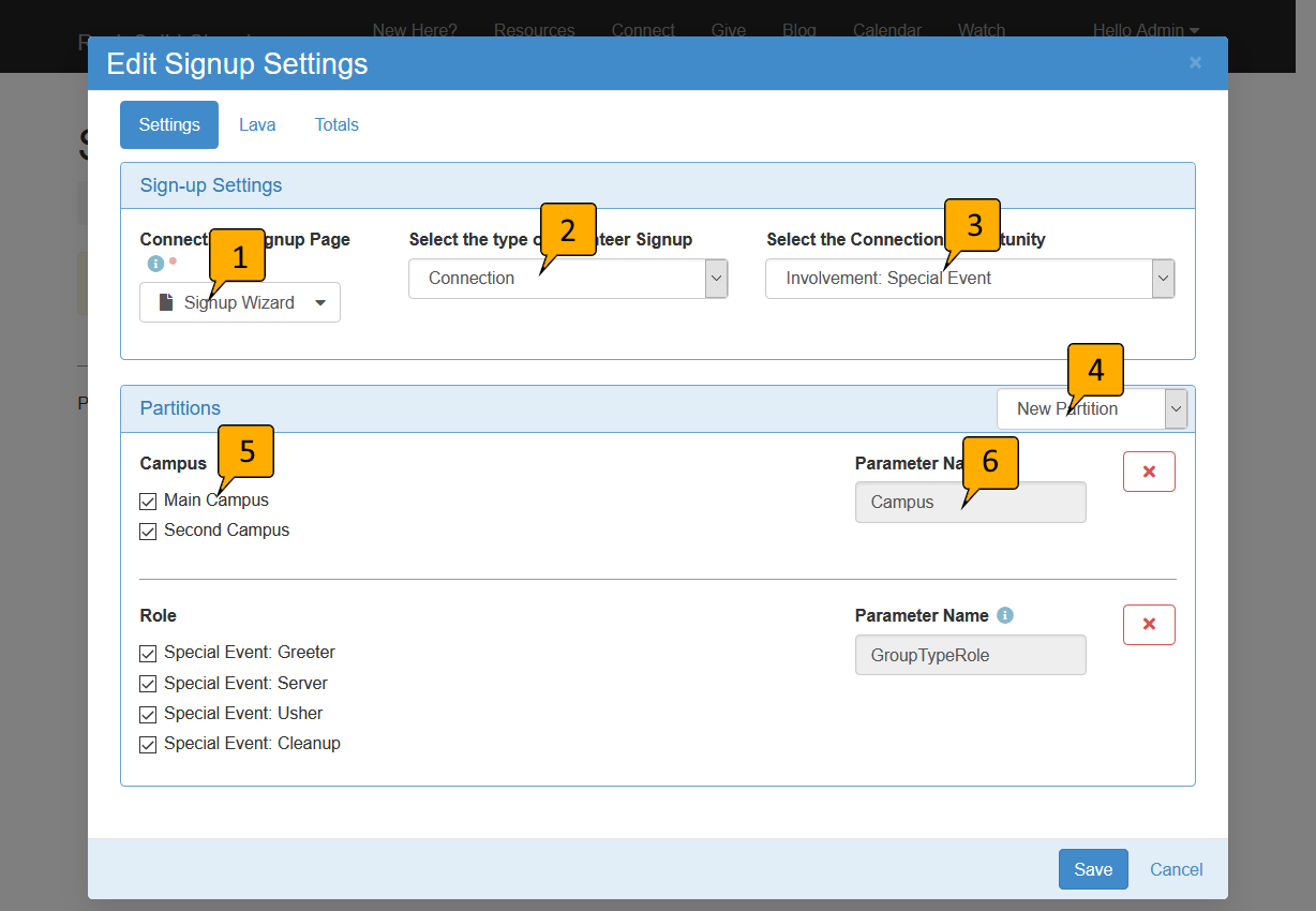 Block Settings: Settings Tab